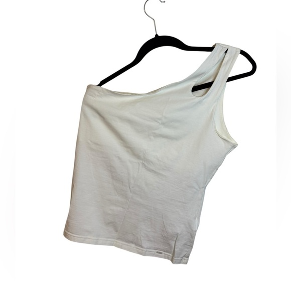 Salsa Jeans White Y2K One Shoulder Top - Picture 1 of 4
